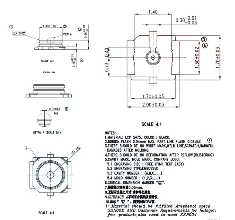 20pcs/2pc IPX1 IPX3 IPX4 IPX5 2.4G IPX 1 3 4 5 IPX UFL U.FL Antenna Terminal Wire Cable Connector WIFI/GSM/3G/GPS/4G Module