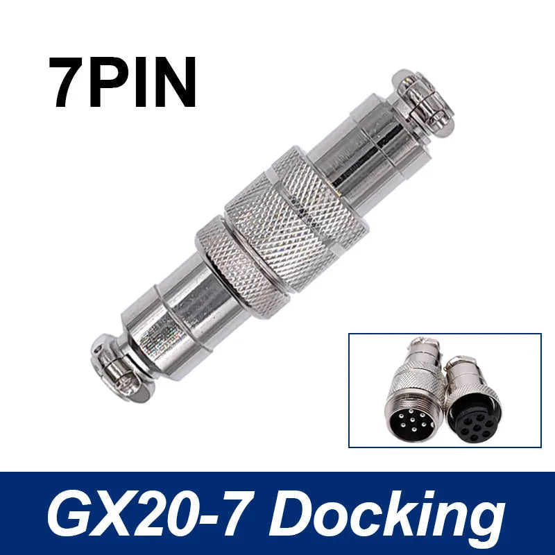 GX20 Docking Type Aviation Plug Socket 2 Pin to 15 Pin Male Female Butt Joint Circular Connector Inline Cable Wire Connector