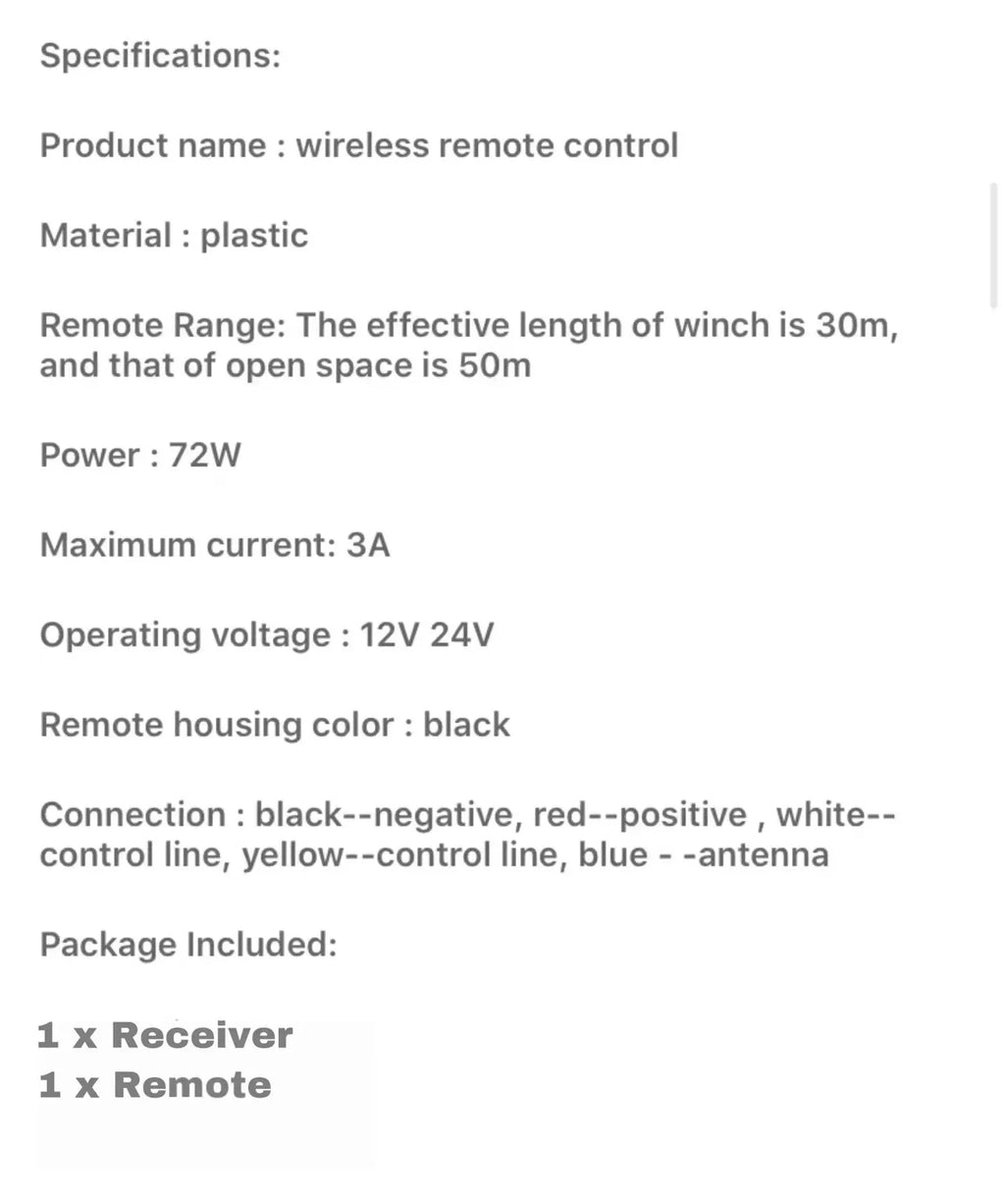 12V 250A Winch Remote Contactor Winch Control Solenoid Relay Twin Wireless Remote Kit Car Motorcycle Off Roaders Accessories