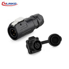 CNLINKO M12 IP68 Circular Solder Connector Male/Female Panel Mount PBT Housing Quick Lock for Marine & Industrial Automation
