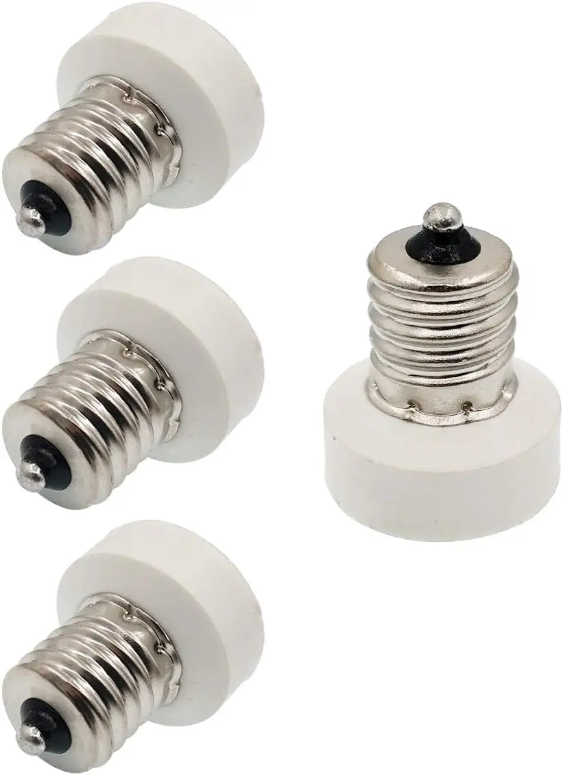 4pcs E17 to E12 Light Socket Adapter Intermediate E17 to Candelabra E12 LED Lamp Base Holder Converter