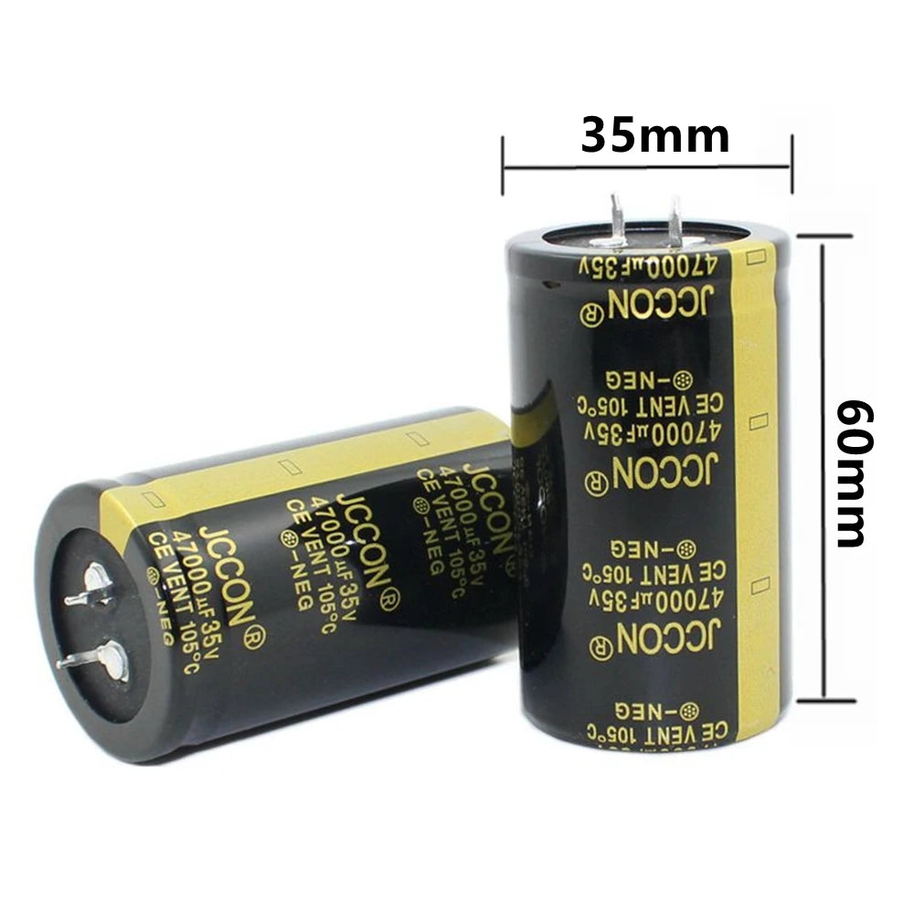 2Pcs JCCON 25V 35V 50V 63V 80V 100V 200V 400 450V 6800 10000UF 15000UF 22000UF 47000UF Power supply,Audio Electrolytic capacitor