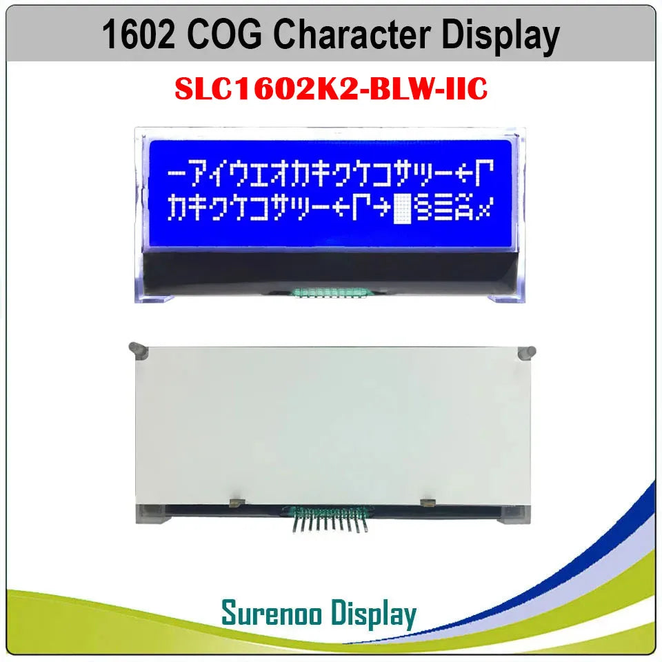 Surenoo 162 16X2 1602 COG ST7032I Serial IIC I2C Character LCD Module Display Screen LCM Blue Negative with White LED Backlight