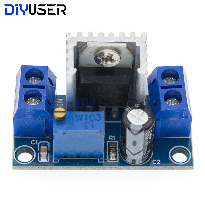 DIYUSER LM317 Adjustable Voltage Regulator Power Supply LM317 DC-DC Converter Buck Step Down Circuit Board  Linear Regulator
