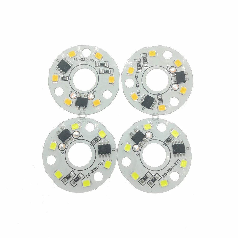 10pcs AC 220V LED PCB SMD5730 3W 5W 7W 10W 12W 15W 18W 24W Integrated IC Driver White/Warm White Light Source for LED Bulb