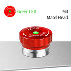 LANBOO 22mm Emergency Stop Button Waterproof Quick Plug Big Head Red Metal with LED Indicator Light 2NC E-Stop Switch for Indust