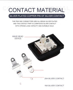 50PCS/LOT Factory Supply KCD2 Mini Rocker Toggle Switch Dual Push Button ON-OFF Plastic Rocker Switch with LED Light 16A250VAC