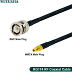 RG-174 Coaxial Cable Q9 BNC Female Waterproof to MMCX Male Connector Crimp Wire Terminal RF Jumper Pigtail Line For Wifi Card
