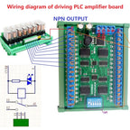 DC 12V 24V 32-Channels DIN35 C45 Rail Box RS485 Modbus RTU ULN2803A Darlington Transistor Controller PLC IO expansion Board