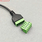 1PC USB 2.0 Female B to 5 Pin Female Bolt Screw Connector Adapter Cable Micro USB Mini USB Type-C Male with Shield Terminal Plug