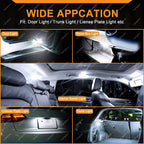 2/4/10/20 PCS T10 W5W LED Bulbs Canbus 12V 4014-26SMD 6500K White Car Interior Dome Reading Door Map Trunk License Plate Lights