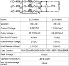 LCTC Three Phase Solid State Relay SSR Zero Cross 3-phase Load Relay 3-32VDC Control With Radiator 380V10A 25A 40A 60A 80A 100A