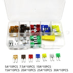 35/70/105pcs Mini M2 Car Fuse Long Foot Insert 5A 7.5A 10A 15A 20A 25A 30A with Puller Tool for Car Boat Truck SUV Automotive