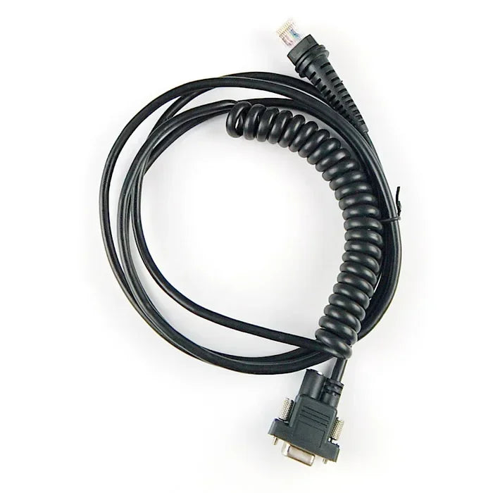 2pcs BarCode Scanner RS232 Cable Coiled Spiral 5M(17feet) For HHP 1900g,1300g,1400g,1200g,1250g, DB9 Serial RS232 Interface