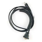 2pcs BarCode Scanner RS232 Cable Coiled Spiral 5M(17feet) For HHP 1900g,1300g,1400g,1200g,1250g, DB9 Serial RS232 Interface