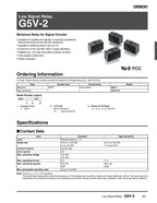 1/5Pcs/Lot G5V-1-3VDC G5V-1-5VDC G5V-1-12VDC G5V-1-24VDC G5V-1 3VDC 5VDC 12VDC 24VDC 6Pin SPDT Mini Signal Relay For PCB