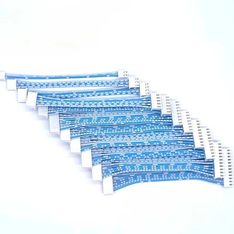 10pcs XH2.54mm 2468 24AWG Flat 2P 3P 4P 5P 6P -12P 1mtr 2m 3m Single Double Male Female Extension Wire