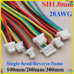 10Pcs JST SH Series 1.0mm Pitch Female Socket Terminal Plug Wire Connectors Set 2-12 Pin Options for Electronic Cables 28AWG