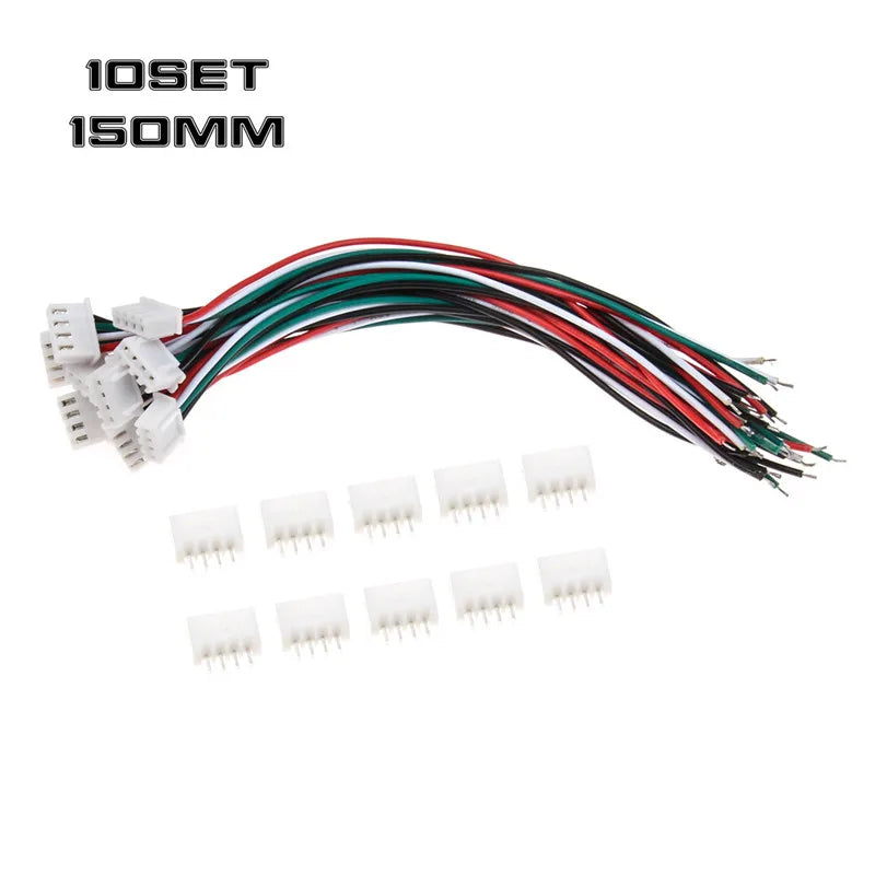 10 Sets Mini Micro 2 Pin 3pin 4pin JST XH Connector Plug 2.54mm With 24AWG Wires Cables 150mm Length Pin Connectors Terminals