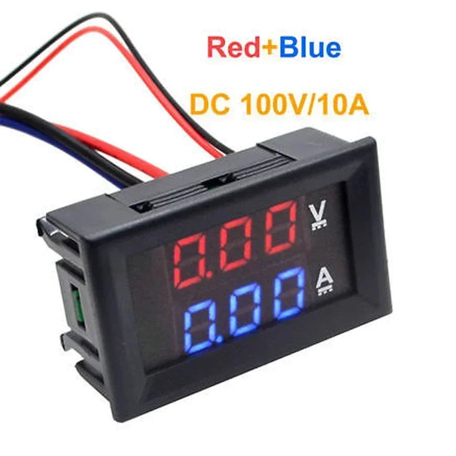DC 0-100V 10A Digital Voltmeter Ammeter LED Display Module DSN-VC288 0.28" Red Blue LED, LM2596 Adjustable Buck Converter Module