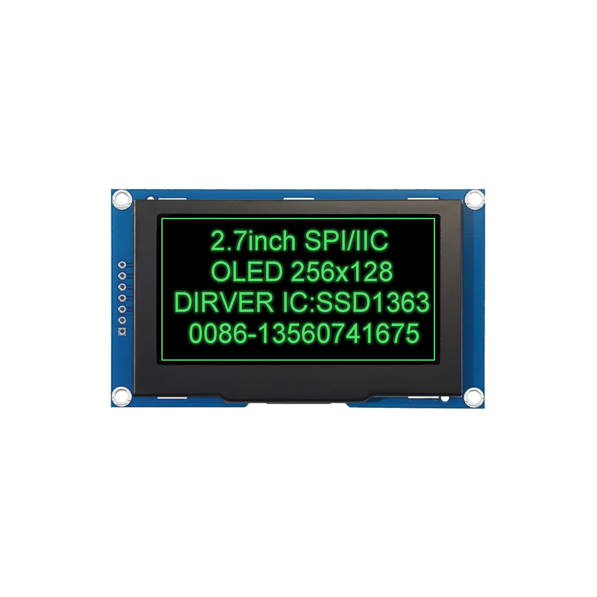 2.7 Inch 256*128 OLED Display Screen COG SPI IIC I2C interface 4PIN 7PIN 30PIN LCD Panel 256x128