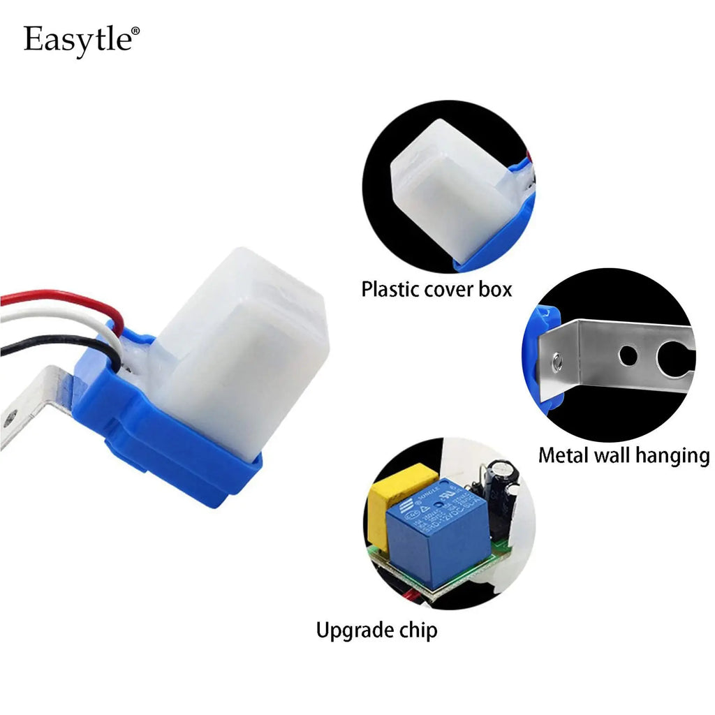 Automatic Auto On Off Photocell Street Light Switch DC AC 24V 110V 220V 10A Photo Control Photoswitch Sensor Switch