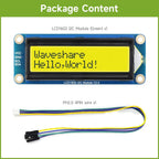 Waveshare LCD1602 I2C LCD Module 16x2 Character 3.3V/5V Backlight Adjustable for Arduino Raspberry Pi  5 Pico ESP32 Jetson Nano