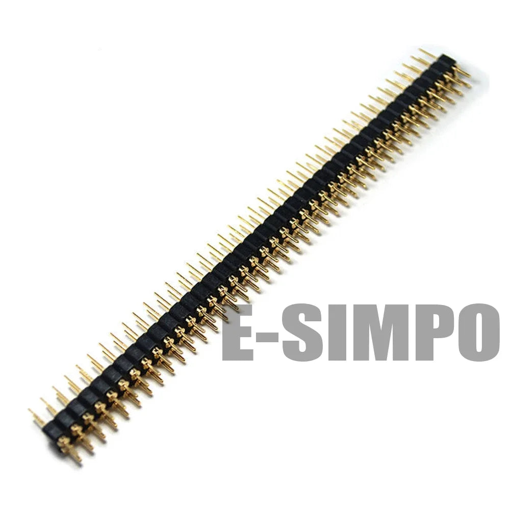 10pcs 1X40P 2.54mm 0.1" Round Hole L10/L11.96 Straight Gold Cuttable Arduino Raspberry pi Breadboard Connector Male Pin Header