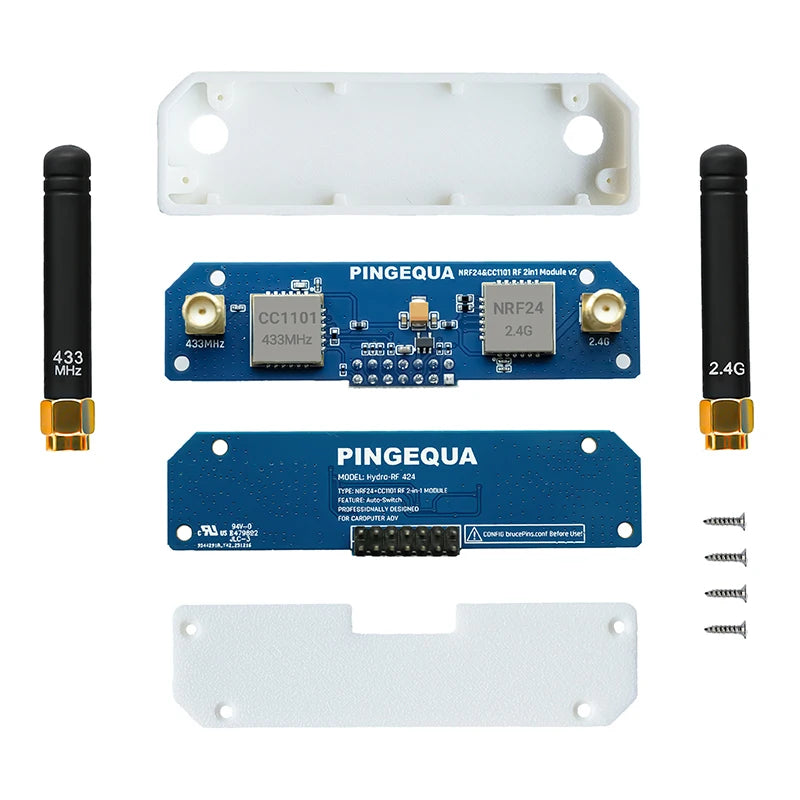 NRF24 & CC1101 433Mhz For M5Stack Cardputer ADV, Auto Switching, Strong Signal, Bruce Compatible PINGEQUA Hydra RF 424 Module