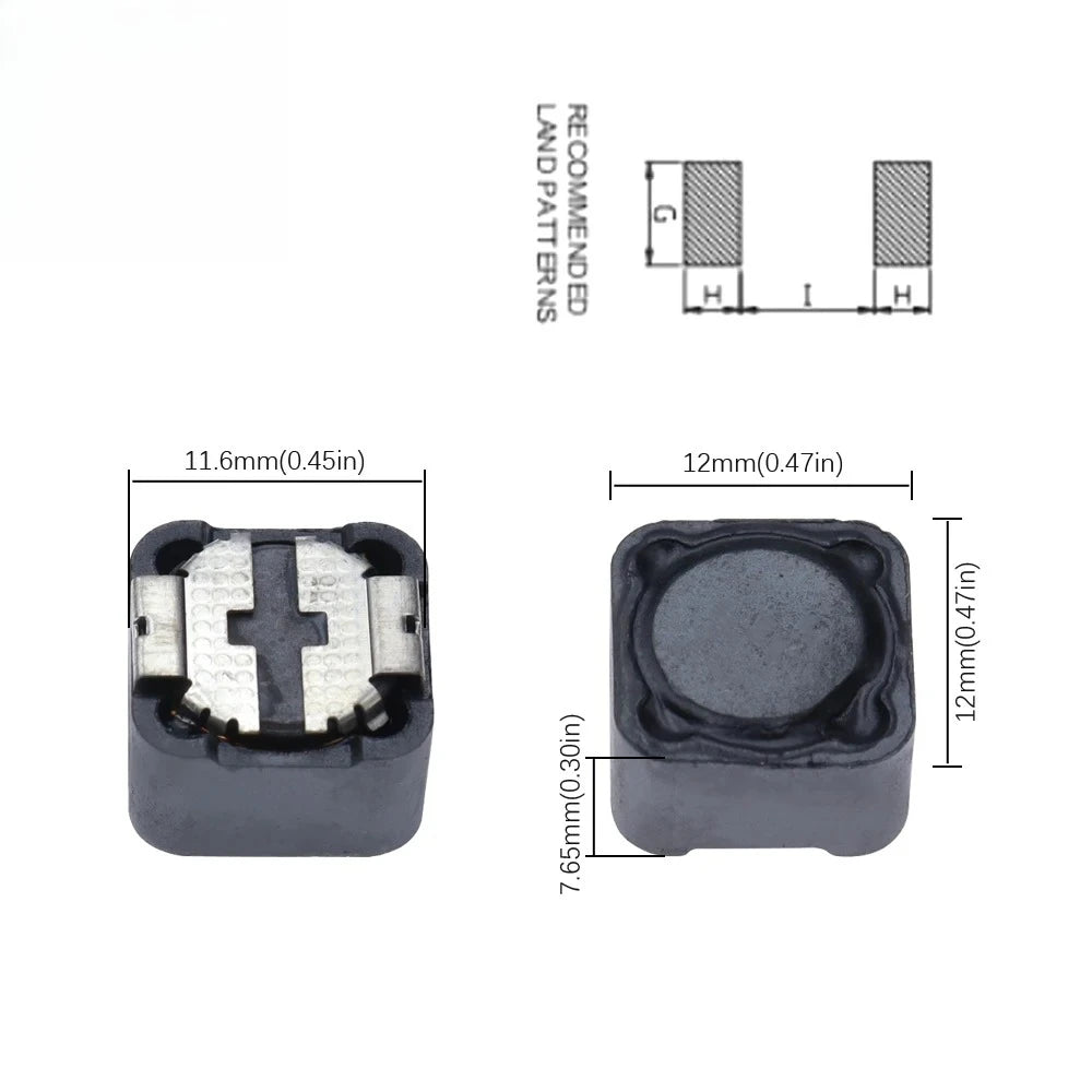 100PCS SMD Power Inductor CDRH127 CD127 1mH 2.2uH 3.3uH 4.7uH 6.8uH 10uH 15uH 22uH 33uH 47uH 68uH 100uH 101 UH Chip Inductor