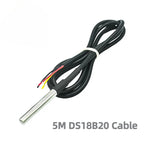 DS18B20 Temperature Sensor Module Kit Waterproof 1M 1-5M Digital Sensor Cable Stainless Steel Probe Terminal Adapter for Arduino