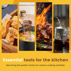 Digital Candy Thermometer with Pot Clip Kitchen Thermometer for Cooking, Baking, and Candy Making Stainless Steel Probe