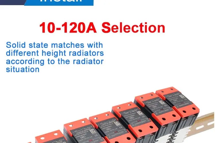 LCTC Solid State Relay 10A25A40A60A80A100A120A DIN Installation DC to AC AC to AC DC to DC Single-phase SSR With Radiator