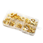 150/300/540pcs Boxed Terminal Block Wire Connector M3-M10 O-type Ground Lugs Terminal Cold-Pressed Copper Tab Wiring Nose