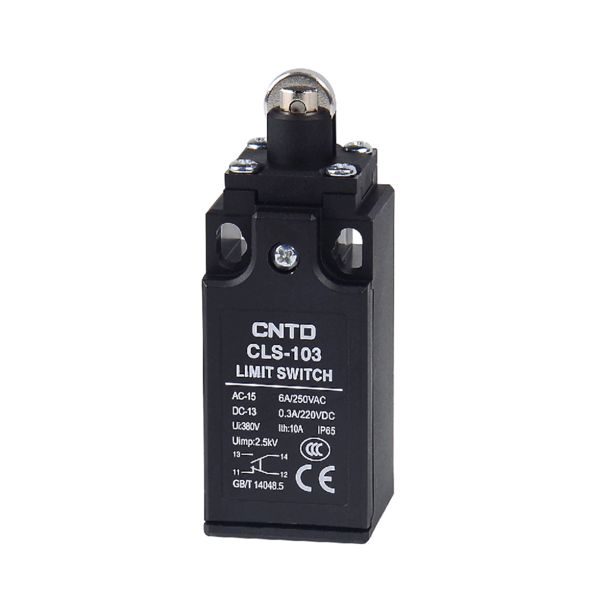CNTD CLS-103 Cross Roller Plunger Limit Switch 1NO+1NC IP65 Waterproof Oil Resistant Travel Switch 6A 250VAC Industrial Control