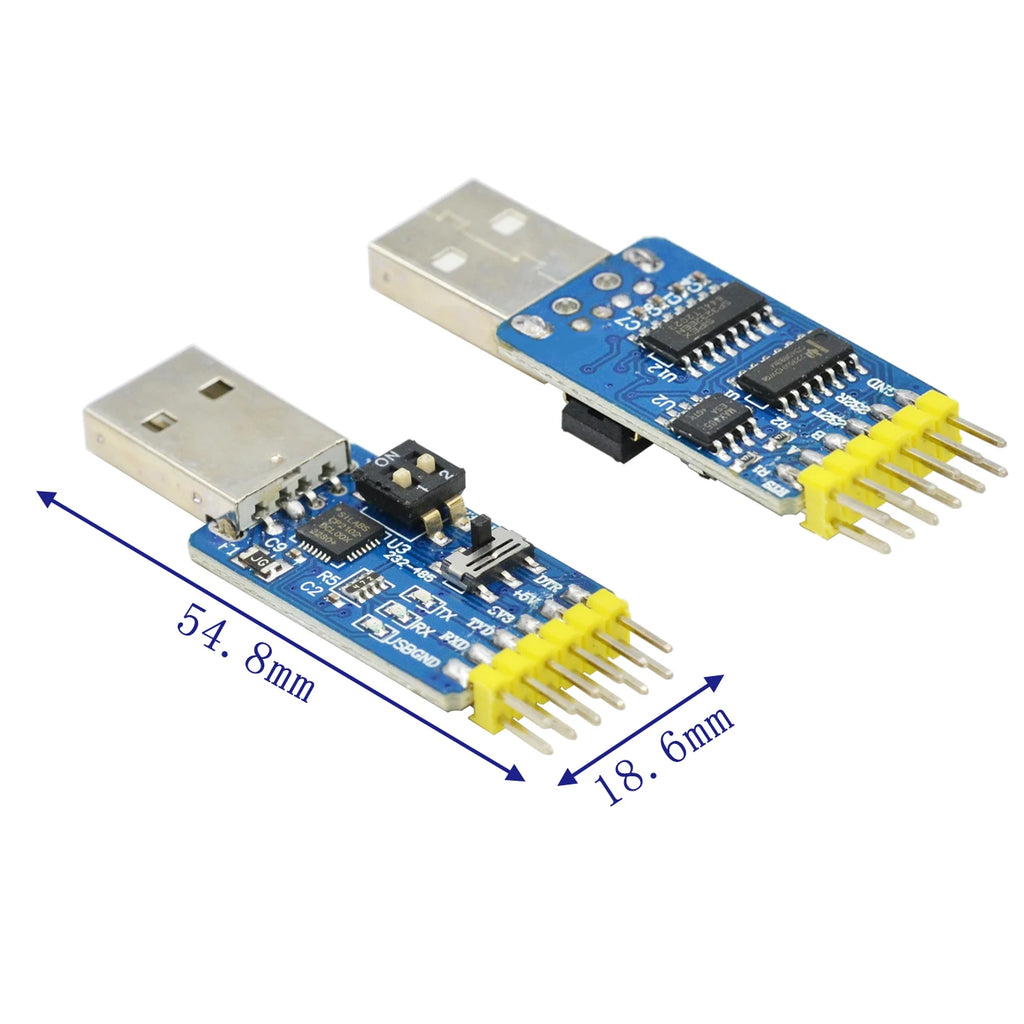 CP2102 Module Six-in-One Multi-Functional Serial Port Can Connect USB 485 TTL 232 Conversion Compatible with Other 3V/5V Voltage