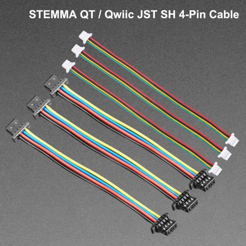【ZYAA-1】1/3/5Pcs 10cm STEMMA QT/Qwiic JST SH 4-Pin Wire Cable Adapter Connector