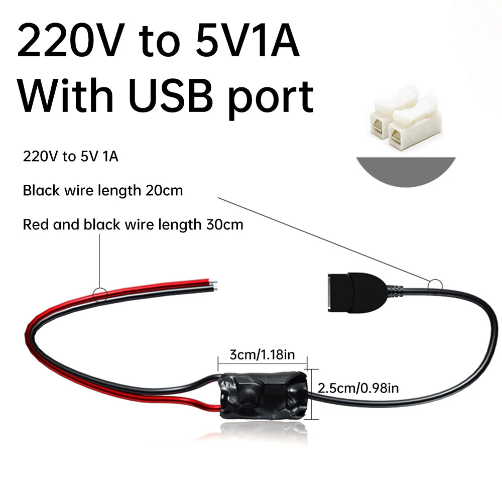 4K Module Wireless Camera  AC 220V To DC 5V 1A 2A 5W USB Transformer Voltage Regulator Power Supply Module Step Down Converter