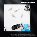 Essential 10x Wirewound Ceramic Cement Resistors 100 Ohm 5W Watt 5%