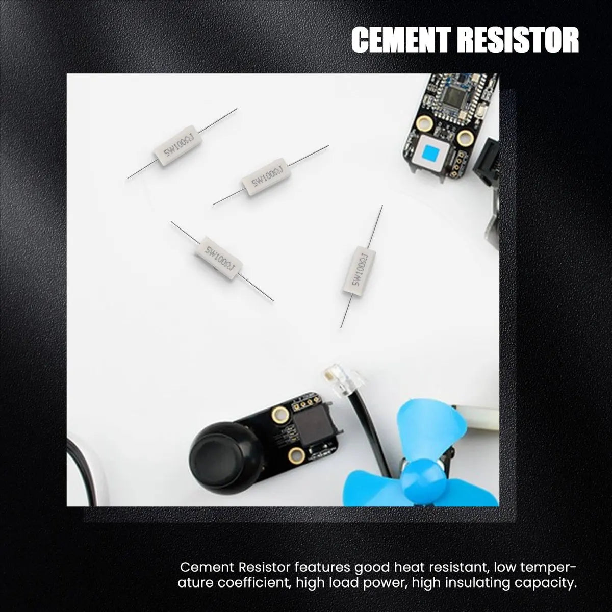 Essential 10x Wirewound Ceramic Cement Resistors 100 Ohm 5W Watt 5%