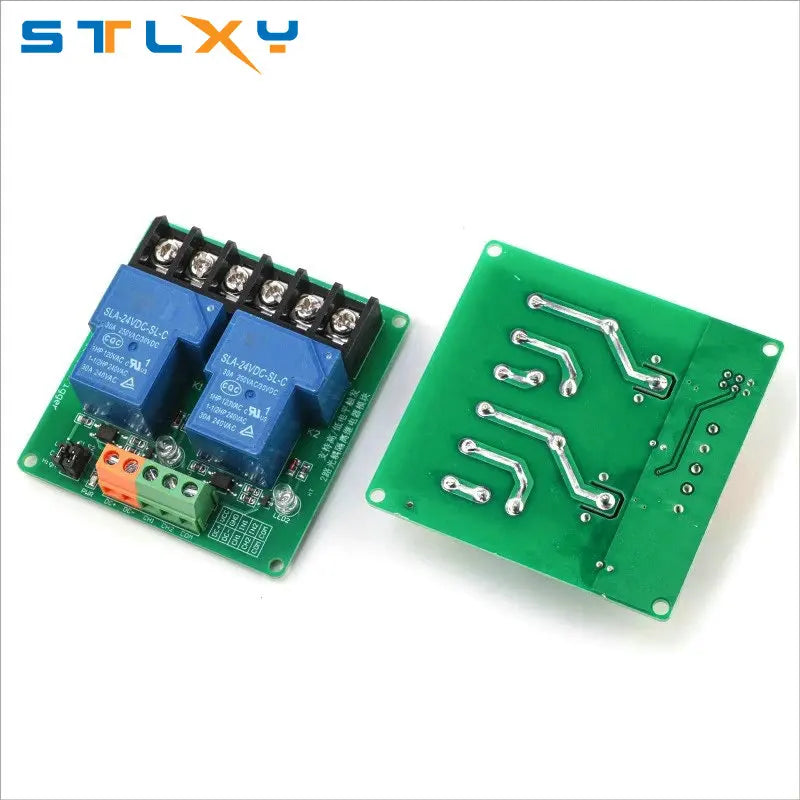 2-way 30A high and low level trigger relay module 5V 12V 24V smart home automation control