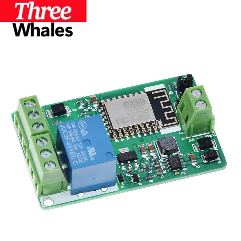ESP8266 ESP-12F Relay Module 10A 220V Network Relay Module Input DC 7V~30V 4 Layers Board TVS Input Automatic Protection