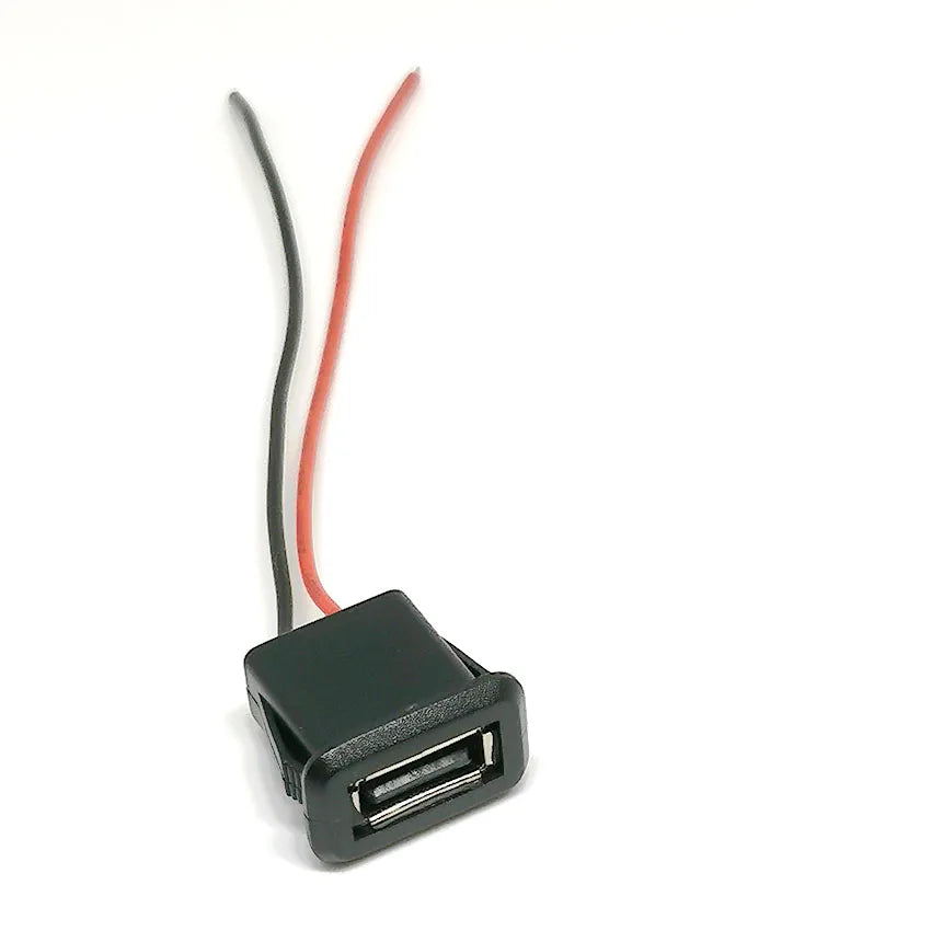 2.0 USB Female Base 2P/4P Direct Pressure Buckle Welding Wire Type A-Port Waterproof Socket Charging Female Plug