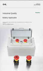 Mushroom Emergency Stop Button on off Switch with Light Emergency Stop Power Control Electrical Starter Switch 220V 10A NC 22mm