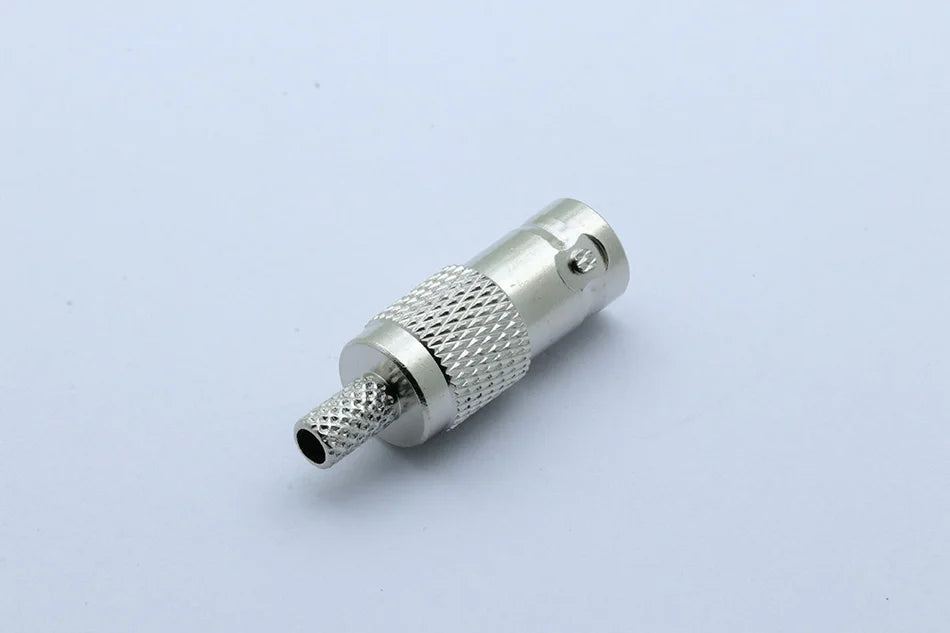 1pc RF Coaxial Connector BNC Female Jack Crimp Connector Straight for RG58 RG59 RG6 Cable Adapter CCTV Connector