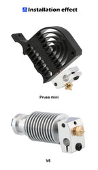 Mellow 1Pcs Aluminum/Copper Prusa Mini Heater Block For PT100 Sensor Cartridge Thermocouple&Thermistor HotEnd For 3D Printer Kit