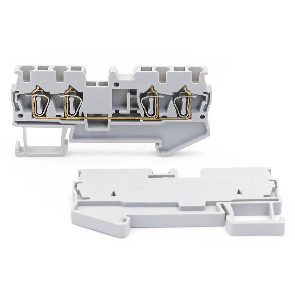 50Pcs ST 2.5-QUATTRO 4-Wire Terminal Block 2.5mm DIN Rail Compact Reliable Wiring Connections