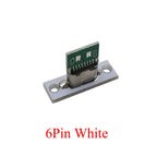 1/6/10Pcs USB Type C Female Connector with Fixing Plate 2P 4P 6 Pin DIY Repair Type-C USB Jack Socket Charging Port