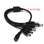 12V DC Power Supply 1 Female to 2 3 4 5 8 Male way Splitter Plug extension Cable cord connector 5.5*2.1mm for Led strip light