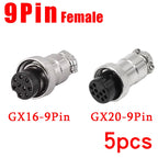 Aviation Plug GX12 GX16 GX20 Butt Soldering Socket 2/3/4/5/6/7/8/9/10Pin Wire Docking Connectors
